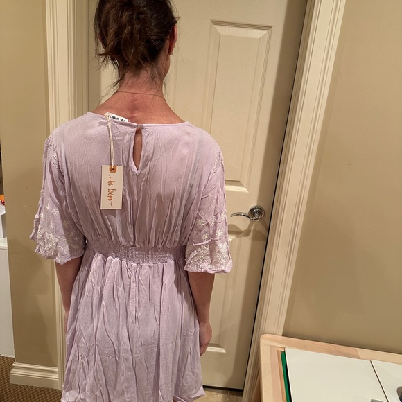 Lavender Embroidered Women's Dress - Picture 5 of 5